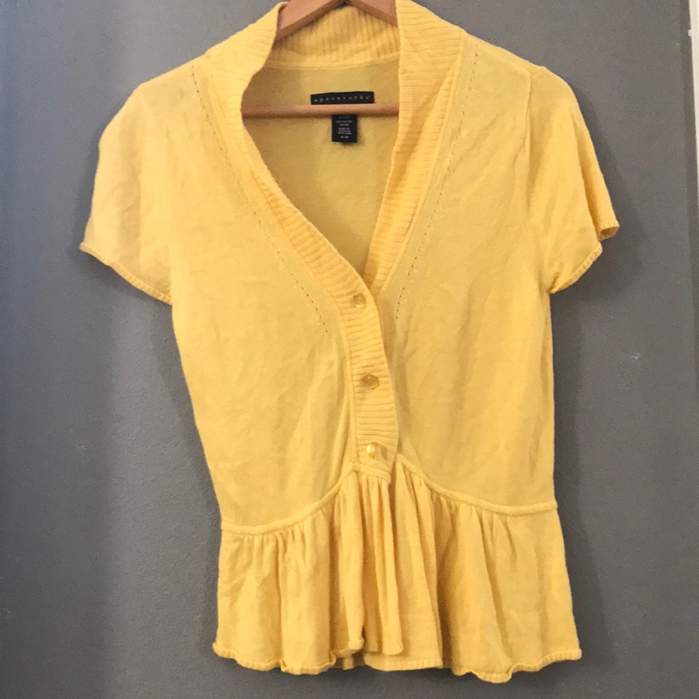 Apostrophe Yellow V-Neck Top